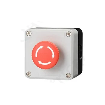 Buton de oprire de urgență comutator de comandă cutie cu capac de protecție lift rotație oprire de urgență exterior impermeabil din metal buton