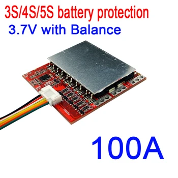 3S 4S 5S 100A w/Echilibru 3.7 V 18650 Baterie Litiu Celule PCB BMS Bord de Protecție Polimerice de Încărcare a bateriei protecție