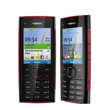 Nokia X2-00 Mobile Phone Bluetooth FM MP3 MP4 Player Original Nokia X2 Suport Tastatură rusă Ieftine Deblocat Telefonul Mobil