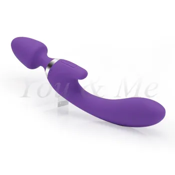 Dual AV Vibratoare Jucarii Sexuale pentru Femei USB Reîncărcabilă Magic Wand Massager G-Spot vibrator Vibrator Vibrator Anal Adult Sex Produs
