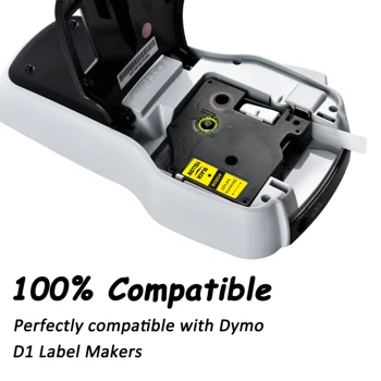 CIDY 45805 Roșu pe alb Compatibil Dymo D1, 19mm Eticheta Banda Panglici Casetă pentru Dymo Label Manager 160 280 210