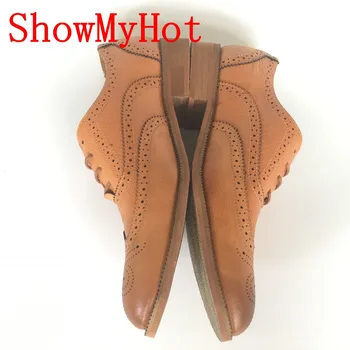 ShowMyHot Primavara Toamna Bullock Petrecere si de Nunta rochie pantofi oxfords Dantela-Up pantofi casual barbati sculptate Britanic pantofi retro
