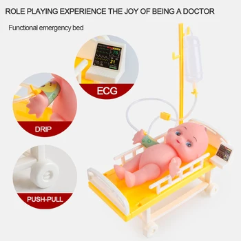 Medicul Pretinde Juca Setul Cu Valiza Medicina Cutie Copii Stetoscop Medicii De Spital Set Jucarii Pentru Copii Baiat Cadou De Crăciun