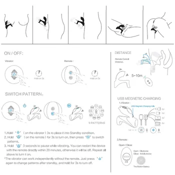 9 Moduri de Control de la Distanță Vibrator pentru Cuplu Inel pentru Penis Vibrator pentru Barbati Penis Castitate Jucării pentru Adulți pentru Cuplu rezistent la apa