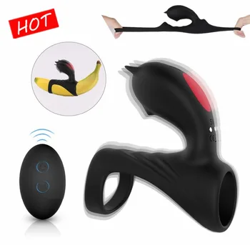 9 Moduri de Control de la Distanță Vibrator pentru Cuplu Inel pentru Penis Vibrator pentru Barbati Penis Castitate Jucării pentru Adulți pentru Cuplu rezistent la apa