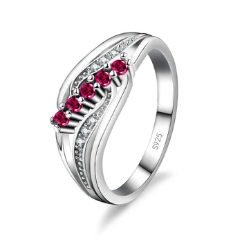 Trendy Ring Argint Moda Zircon Cristal de Nunta Inele de Logodna Pentru Femei de Ziua Îndrăgostiților Bijuterii