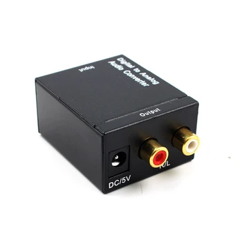 Optic Coaxial Toslink Digital la Analogic o Convertor Adaptor RCA L/R 3.5 mm