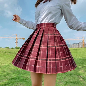 Femeile Cosplay Fusta Harajuku Carouri Preppy Fuste Plisate Lolita Drăguț Japonia Elevii Uniforme Școlare Doamnelor