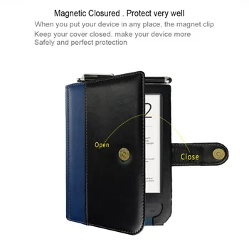 Pu piele Flip Book Cover Pentru PocketBook 641 Aqua 2 eReader de 6 inch husa cu magnetic ebook husa+Folie+Stylus Pen
