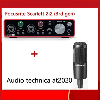 Focusrite Scarlett 2i2 (3rd gen) Amplificator pentru căști interfata audio USB placa de sunet audio technica at2020