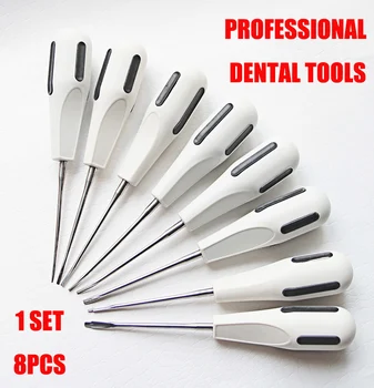 8Pcs/Set din Oțel Inoxidabil Dentare Lift Curbat Rădăcină Minim Invaziva Extractie Dinte Albire a Dintilor la Dentist Echipamente de Instrumente