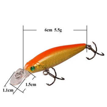 Smart Atrage 60mm/5.5 g Peștișor Momeala Plutitoare 0,6 m Momeli de Pescuit China Peche O La Carpe Jerkbait Isca Artificiale Pesca Swimbait