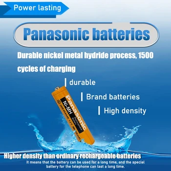 12PCS Original Nou Reîncărcabilă baterie AAA 1.2 V 630mAh HHR-65AAABU pentru panasonic Telefon fără Fir NI-MH Baterie