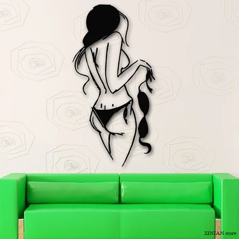 Fata Fierbinte Sexy Decalcomanii De Perete Amovibil Artă Murală Decor Acasă H051