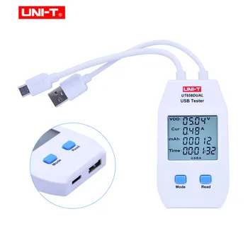 UNITATEA UT658 seria USB Power Meter și Tester USB și USB-C Contor Digital pentru Tensiune/Curent/ Capacitate/Energie/Rezistenta