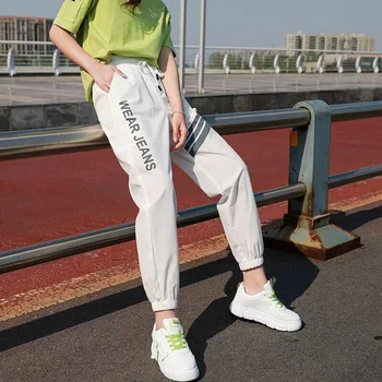 Plus Dimensiune 5XL Pantaloni Largi Femei Albe pantaloni de Trening coreean Harajuku Hip Hop Negru Pantaloni Harem pentru Femei Streetwear Mujer Pantalones