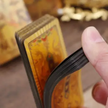 Aur de lux Folie de Poker din PVC rezistent la apa Carti de Joc Clasic de Magie Trucuri Tool