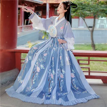 Chineză Tradițională Hanfu Rochie Femei Dinastiei Han Vechi De Printesa De Dans Costum Broderii Orientale Dinastiei Tang Dans Uzura