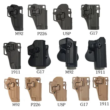 Pistol Glock Toc Tactic Universal Negru Material ABS se Potrivesc pentru Glock 17,18 C,20,21,22,37 H&K 45 P30L VP40