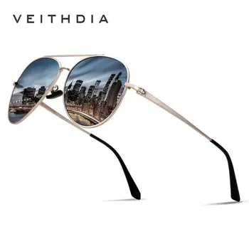 VEITHDIA Bărbați Ochelari Vintage Polarizate UV400 ochelari de Soare Brand Clasic de ochelari de Soare de Acoperire Lentile de Conducere Ochelari Pentru Barbati/Femei