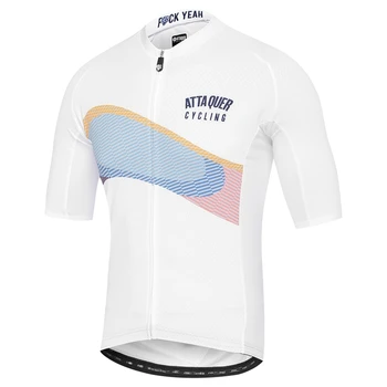 ATTAQUER TOATĂ ZIUA APLICARE CICLISM JERSEY OAMENI Noi în alb și Negru de curse de biciclete purta Road biciclete de echitatie tricou MTB de formare îmbrăcăminte