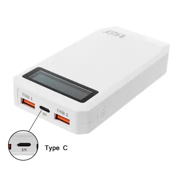 Dual USB QC 3.0 + Tip C PD Ieșire 3x Baterii tip 18650 DIY Power Bank Cutie Titularul Caz Încărcător Rapid Pentru Telefonul Mobil, Tableta, PC