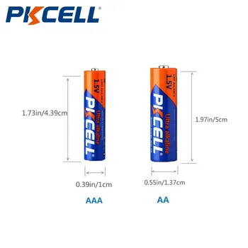 Аккумуляторы PKCELL 12BUC LR6 AA и 12BUC LR03 1.5 V AAA щелочные батареи основной и одноразовой батареи для игрушек