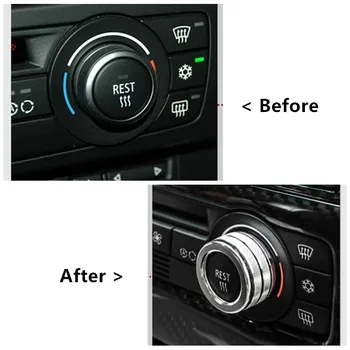 Auto Styling Consola de Aer Conditionat Butonul de Volum Acoperire Cadru Cerc Pentru BMW seria 3 E90 E92 E93 2005-12 Accesorii de Interior