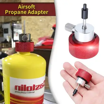 Vânzare fierbinte Roșu Metal Silicon Mew Airsoft Propan Umplere Adaptor pentru Green Gaz Propan Rezervor cu Ulei de Silicon Port Gaz Adaptor