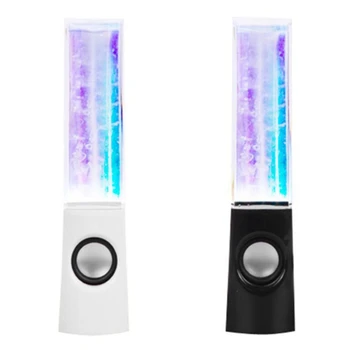 2 BUC LED-uri de Lumină Vorbitori de Dans Muzică Apă de Fântână de Lumină pentru PC, Laptop pentru Telefon Portabil Birou difuzoare Stereo