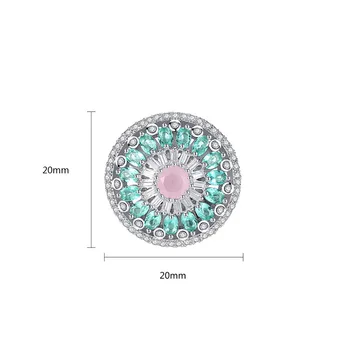 FXLRY Nou Design Romantic pentru Femei de Moda mai Multe Culori Cubic Zircon Rotund Cercei Stud Pentru Femei Partid de Moda Bijuterii