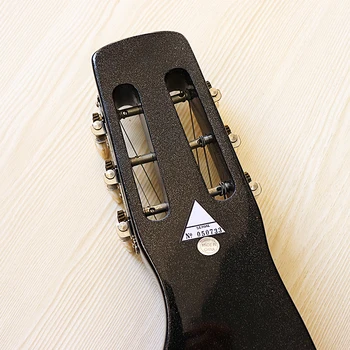 Stoc ashwood corp de chitara Hawaiian chitara electrica 30 inch mini negru cu 6 corzi chitara electrica