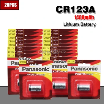 20buc/lot Panasonic CR123A CR123 CR 123 123A 3V Baterie cu Litiu de unică folosință cu baterii litiu-ion pentru LED-ul roșu de lanterna