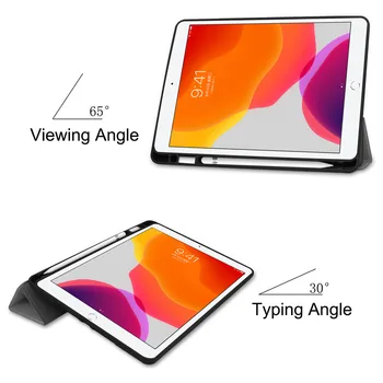 Pentru Noul iPad 8 7 Gen 10.2 2020 2019 Caz cu Suport Creion Tri-fold Magnetic Coajă de Protecție de Acoperire pentru iPad 10.2 Cazul Alin.