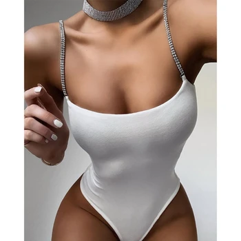 Femei Backless Dresuri de Vară Diamant Curele de Moda Sexy Salopeta fără Mâneci, Costume de baie, la Plajă