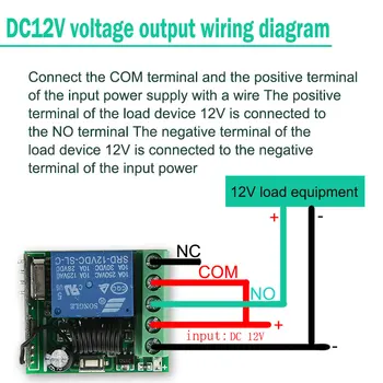 4buc/set DC12V Releu de la Distanță Modulul Wireless Comutatorul de Control al Luminii Smart Home Controller Receptor pentru EV1527 Universal 433MHz RF