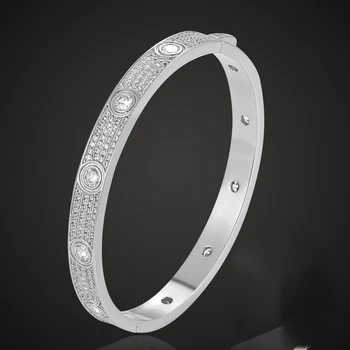 Zlxgirl bijuterii Femei dimensiunea de Cupru brățară cu inel seturi de bijuterii Zircon bijuterii de Mireasă seturi de Dragoste Brățări&inelul liber 1 buc masca