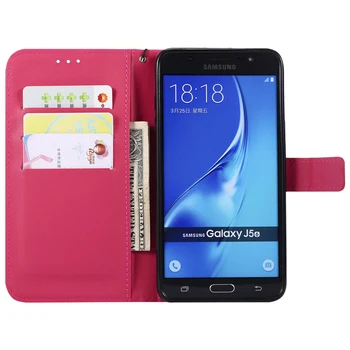 Piele Capacul Barei de protecție Pentru Samsung Galaxy J5 2016 J56 Flip Portofel Caz de SM J510F J510F/DS J510S J510H/DS J510FN Slot pentru Card de Telefon Sac