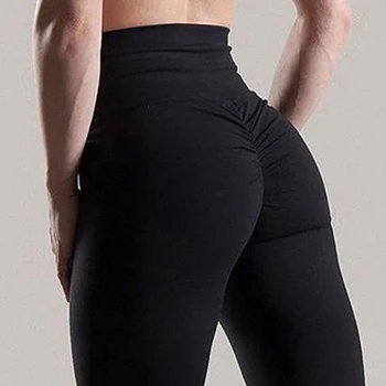 2019 Femei Sexy modis Jambiere de Moda Solid Glezna-Lungime Fundul Cutat Jambiere Talie Mare Push-Up Elastic Casual de Fitness Legging