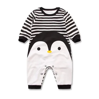 2020 Primăvară Toamnă lungă cu mâneci Romper haine pentru copii haine pentru copii desene animate Pinguin baby animal fata salopeta Vladan