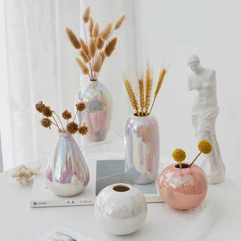 Colorat Vaza Ceramica Casa Moderna Living Decor flori Uscate Vaza Vaze Decorative masă Ceramică Mini Vaza Ceramica