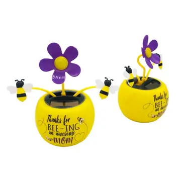 Noi Ornamente Solare Alimentat De Dans De Flori Swinging Animate Bobble Dansatoare Mașină De Jucărie Acasă Decorare Pentru Copii Jucarii Cadou