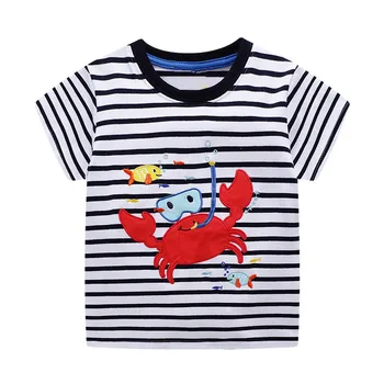 VIDMID 2-7ani Copii baieti Copii Boys T-Shirt Bumbac animale de Desene animate pentru Copii cu Maneci Scurte t-Shirt îmbrăcăminte de Vară W02