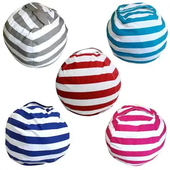 Capacitate mare Îngroșat Umplute Jucărie de Pluș de Stocare Bean Bag Pentru copii copii copii Dungă Material Lollipop 5 Culori Diverse Husă