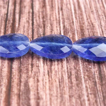 Cristal albastru 16 x 16MM Bijuterie Naturala vs Liber Margele Fatetate Plat Margele Pentru Bratari Coliere DIY