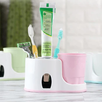 2021 nou automat pasta de dinti periuta de dinti titularului de aspirație ceașcă de creație dozator de pasta de dinti se spala cana set accesorii baie