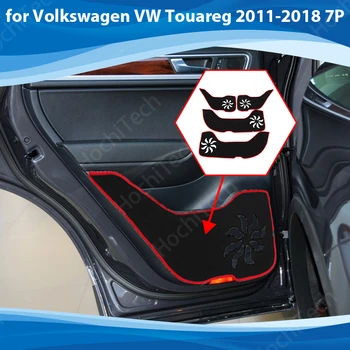 Protecție Saltea marginea Laterală a acoperi Ușa de Pază în Interiorul Ușa de la Mașină Anti Kick Pad Autocolant pentru Volkswagen VW Touareg 2011-18 7P Accesorii