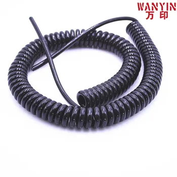 De înaltă calitate arc spiral cablu 2 core-3-4-5-6-8-9-10-12 miezul negru telescopic cablu de alimentare extensibil sârmă