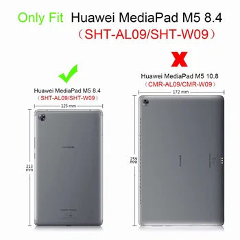 Litchi Stand Caz Flip pentru Huawei MediaPad M5 8.4 inch SHT-W09 SHT-AL09 husa pentru Huawei MediaPad M5 8.4 Caz +film pen