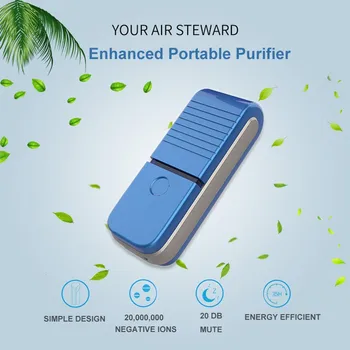 USB Portabil Portabil Purificator de Aer, Personal Mini Colier de Aer cu Ioni Negativi Odorizant Cu Bar de Oxigen purificator de Aer PRO